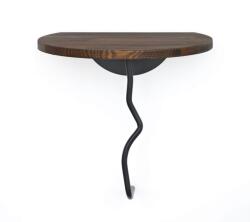  Hanah Home fali polc Black Walnut Leo - fekete, dió