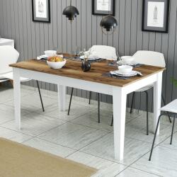 Hanah Home Dining Table Walnut White Milan 520 - Walnut, White (845HCT1408)