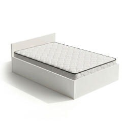 AKORD 100x200 cm Egyszemélyes Ágy Fém Emelőráccsal és Rugós Matraccal Fehér