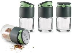 Lékué Кутия за подправки 80 ml, комплект от 4 бр. , сив, пластмаса, Lékué (LKE883309)