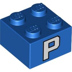 LEGO® Cărămidă 2 X 2 cu litera P pe două părţi (6309005)