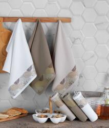  L' essential Maison Wash Towel Set (6 Pieces) White Brown Beige Pineapple