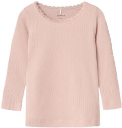 NAME IT Fata tricou cu mânecă lungă cu gât cu volane roz/ Sepia Rose (13DBC7)