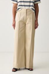 BOSS Orange pantaloni wide leg pentru femei din bumbac cu elastan C_Tawide 9BY2-SPDZWZ_80X (50563064)