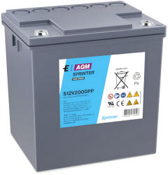 Excide S12V2000PP 12V 56.4Ah Sprinter Pure Lead VRLA akkumulátor (S12V2000 PP)