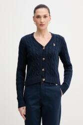 U. S. Polo Assn U. S. Polo Assn. Kardigán női pamut CABLE KNIT - sötétkék XL