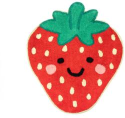 Sass & Belle Червен памучен детски килим 60x52 cm Strawberry - Sass & Belle (QUIN072)