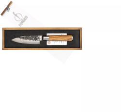 Forged Olive Cuțit de curățat din oțel japonez 440C, lungimea lamei 110 mm