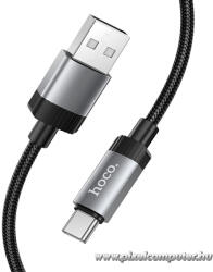 hoco. X117 USB-A - USB-C kábel 1m - 3A gyorstöltés, alumínium csatlakozó (6942007652568)