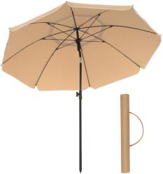 SongmicsHome Umbrelă SOLARA, Ø160 cm, maro deschis (taupe)