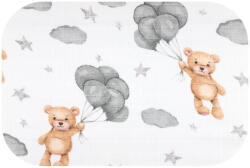 Bergon Színes mintás textil pelenka 70x80 cm-Lufis maci