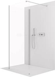 Cerano - Zuhanykabin Onyx Corner Cube bal/jobb - 8 mm - négyzet alakú tartó - króm, átlátszó üveg - 130x30x200 cm (CER-8050BD72377)