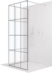 Cerano - Zuhanykabin Onyx Corner Cube bal/jobb - 8 mm - négyzet alakú tartó - króm, ipari üveg - 110x100x200 cm (CER-8050BD714272)