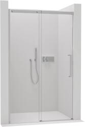 Cerano - Lantono bal/jobb oldali tolóajtó zuhanykabinhoz - 8 mm - Soft-Close - króm, átlátszó üveg - 160x195 cm (CER-432034)