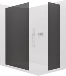 Cerano - Walk-in Crystal TL/P zuhanyfal - 8 mm - merevítő nélküli rendszer - króm, grafitüveg - 160x80x200 cm (CER-8050BD4520)