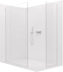 Cerano - Walk-in Crystal TL/P zuhanyfal - 8 mm - merevítő nélküli rendszer - króm, átlátszó üveg - 110x90x200 cm (CER-8050BD4642)