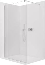 Cerano - Zuhanykabin Onyx kerek bal/jobb - 10 mm - kerek tartó - króm, átlátszó üveg - 160x200 cm (CER-9040B417)