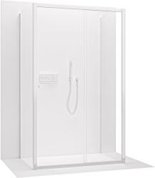 Cerano - Háromfalú zuhanykabin Varone POINT UL/P - 6 mm - króm, átlátszó üveg - 90x100x195 cm - tolóajtó (CER-DY505-90130)