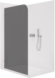 Cerano - Orbis walk-in zuhanykabin bal/jobb - 8 mm - króm, grafitüveg - 90x200 cm (CER-978744)