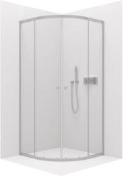 Cerano - Zuhanykabin Orso B/J - 5 mm - negyedkör alakú - R550 - króm, átlátszó üveg - 100x100x195 cm - tolóajtó (CER-650485)