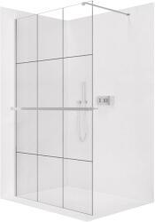 Cerano - Zuhanykabin Onyx Cube bal/jobb - 8 mm + polc/törölközőtartó - négyzet alakú tartó - króm, ipari üveg - 160x200 cm (CER-8050BD635)