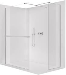 Cerano - Zuhanykabin Onyx TL/P - 8 mm - négyzet alakú tartó + polc/törölközőtartó - króm, átlátszó üveg - 70x60x200 cm (CER-8050BD4315)