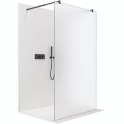 Cerano - Zuhanykabin Onyx Duo bal/jobb - 8 mm - kerek tartó - matt fekete, matt üveg - 80x200 cm (CER-8050BD2227)