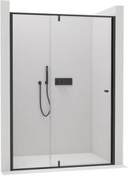 Cerano - Santini forgóajtó B/J - 6 mm - matt fekete, átlátszó üveg - 140x195 cm (CER-428779)