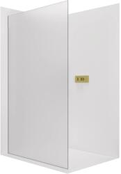 Cerano - Walk-in Crystal bal/jobb zuhanykabin - 8 mm - merevítő nélküli rendszer - arany, matt üveg - 80x200 cm (CER-8050BD6726)