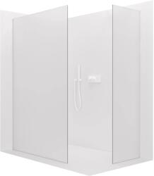 Cerano - Walk-in Crystal TL/P zuhanyfal - 8 mm - merevítő nélküli rendszer - matt fehér, tejüveg - 100x60x200 cm (CER-8050BD5425)