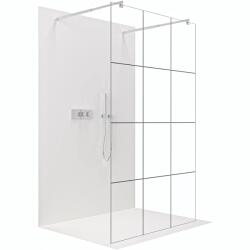 Cerano - Zuhanykabin Onyx Duo bal/jobb - 8 mm - kerek tartó - króm, ipari üveg - 110x200 cm (CER-8050BD2159)