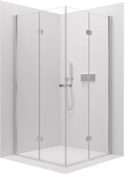 Cerano - Zuhanykabin Volpe Duo B/J - 6 mm - króm, átlátszó üveg - 70x80x190 cm - lehajtható (CER-368249)