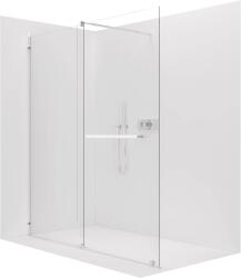 Cerano - Medin bal/jobb beépített zuhanykabin - 8 mm - króm, átlátszó üveg - 160x195 cm - kétrészes tolóajtó (CER-478000)