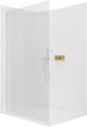 Cerano - Walk-in Crystal bal/jobb zuhanykabin - 8 mm - merevítő nélküli rendszer - arany, rovátkolt üveg - 60x200 cm (CER-8050BD6784)