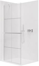 Cerano - Zuhanykabin Onyx YL/P - 8 mm + polc/törölközőtartó - króm, ipari üveg - 160x200 cm (CER-8050BD1415)