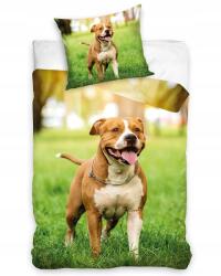 BEDTEX Gyerek ágyneműhuzat American Stafford, fotónyomat, zöld, sima pamut, 140x200 (011084)