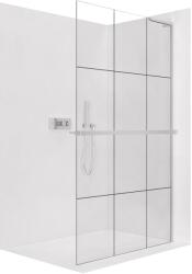 Cerano - Zuhanykabin Onyx B-jobb oldali merevítővel - 8 mm + polc/törölközőtartó - króm, ipari üveg - 130x200 cm (CER-8050BD1380)