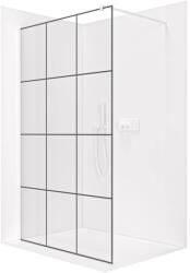 Cerano - Walk-in zuhanyfal Onyx Round bal/jobb - 8 mm - kerek merevítő - matt fehér, indusztriális üveg - 150x200 cm (CER-8050BD242)