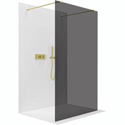 Cerano - Zuhanykabin Onyx Duo bal/jobb - 8 mm - négyzet alakú tartó - arany, grafitüveg - 70x200 cm (CER-8050BD1766)