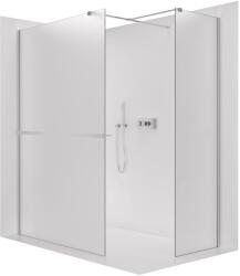 Cerano - Zuhanykabin Onyx TL/P - 8 mm - négyzet alakú tartó + polc/törölközőtartó - króm, matt üveg - 140x50x200 cm (CER-8050BD4352)