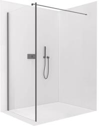 Cerano - Antelo bal oldalfal - B/J - 6 mm - matt fekete, átlátszó üveg - 30x190 cm - egy darabból fix (CER-666172)