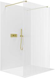Cerano - Zuhanykabin Onyx Duo bal/jobb - 8 mm - négyzet alakú tartó - arany, rovátkolt üveg - 110x200 cm (CER-8050BD1930)