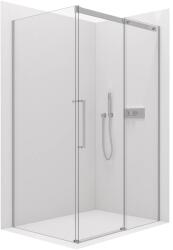 Cerano - Zuhanykabin Lantono B/J - 8 mm - Soft-Close - króm, átlátszó üveg - 170x70x195 cm - tolóajtó (CER-432286)
