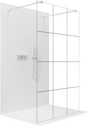 Cerano - Zuhanykabin Onyx Duo bal/jobb - 8 mm - négyzet alakú tartó - króm, ipari üveg - 150x200 cm (CER-8050BD1827)