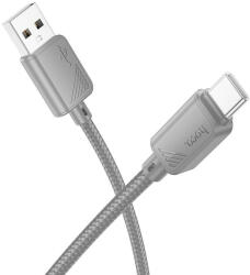 hoco. X113 USB-A - USB-C, 3A, 1m, kábel, szürke