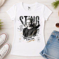 Deconline Crafts Női, férfi póló "STING" mintás - fehér színben (Sting-WM)