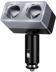 hoco. Smart dual cigarette lighter Z65, autós töltő, fekete