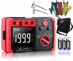 Benetech Földelési Ellenállás Mérő Digitális Teszter LCD Multiméter+föld+vezetékek (GT5105A)