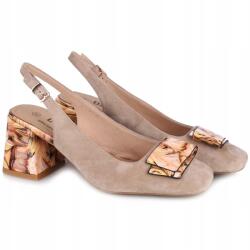 S. Barski Női nyitott sarkú cipő D&a S. Barski LZ61-2012 Beige Bőr MÉRET. 37 (LZ61-2012 BEIGE)