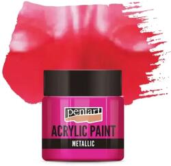 Pentart metál akrilfesték, 50 ml - magenta